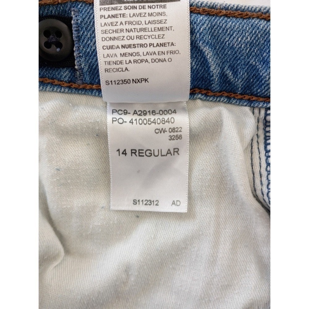 Levi's 501 Straight Leg Jeans Distressed Blue Wash Button Fly Women W25 L30 - Picture 6 of 12